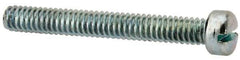 Value Collection - #5-40 UNC, 1" Length Under Head Slotted Drive Machine Screw - Fillister Head, Grade J82 Steel, Zinc-Plated Finish, Without Washer - Exact Industrial Supply