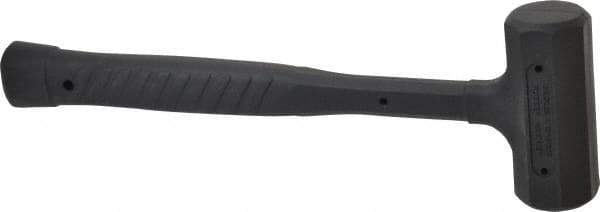 Paramount - 14 oz Head 1-1/8" Face Diam Rubber Dead Blow Hammer - 10-1/4" OAL, Rubber-Covered Steel Handle - Exact Industrial Supply