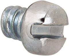 Value Collection - #4-40 UNC, 1/8" Length Under Head Slotted Drive Machine Screw - Fillister Head, Grade J82 Steel, Zinc-Plated Finish, Without Washer - Exact Industrial Supply