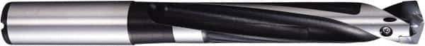Kyocera - 0.669 to 0.708" Diam, 1.5xD, 1.035" Max Depth, 3/4" Shank Diam, 4.0551" OAL, Replaceable Tip Drill - DA Insert, 170 Seat Size, SS 1.5xD Toolholder, Series Magic Drill DRA - Exact Industrial Supply