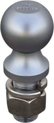 Vestil - 1-7/8" Diam, 2" Shank Length, Hitch Ball - 1" Shank Diam, 2,000 Lb Capacity, Chrome - Exact Industrial Supply