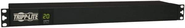 Tripp-Lite - 12 Outlets, 120 VAC20 Amps, 15' Cord, Power Outlet Strip - Rack Mount, 5-15/20R NEMA Configuration, 19" Strip - Exact Industrial Supply
