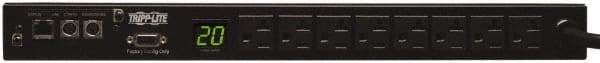 Tripp-Lite - 8 Outlets, 120 VAC20 Amps, 10' Cord, Power Outlet Strip - Rack Mount, 5-15/20R NEMA Configuration, 19" Strip - Exact Industrial Supply