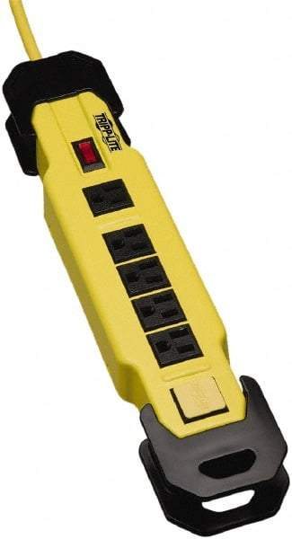 Tripp-Lite - 6 Outlets, 120 VAC15 Amps, 9' Cord, Power Outlet Strip - Keyhole, Tab Mount, 5-15 NEMA Configuration, 15.9" Strip - Exact Industrial Supply