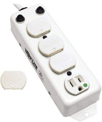 Tripp-Lite - 4 Outlets, 120 VAC15 Amps, 15' Cord, Power Outlet Strip - Keyhole, Tab Mount, 5-15 NEMA Configuration, 8-1/2" Strip - Exact Industrial Supply