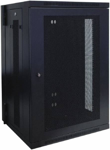 Tripp-Lite - 23.6" Overall Width x 18" Rack Height x 21.6" Overall Depth Data Cable Enclosure - 250 Lb Capacity, Black - Exact Industrial Supply