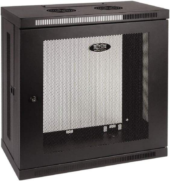Tripp-Lite - 23.62" Overall Width x 12" Rack Height x 13" Overall Depth Data Cable Enclosure - 200 Lb Capacity, Black - Exact Industrial Supply