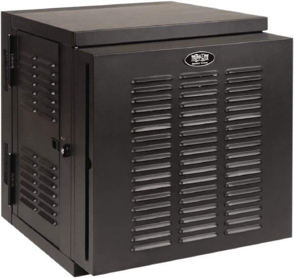 Tripp-Lite - 23.62" Overall Width x 12" Rack Height x 26.42" Overall Depth Data Cable Enclosure - 3,000 Lb Capacity, Black - Exact Industrial Supply