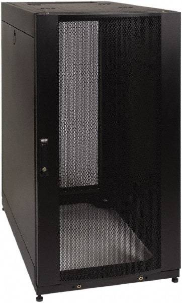 Tripp-Lite - 23.63" Overall Width x 25" Rack Height x 43" Overall Depth Data Cable Enclosure - 3,000 Lb Capacity, Black - Exact Industrial Supply