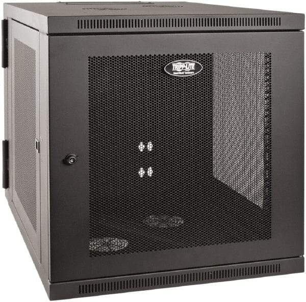 Tripp-Lite - 23.6" Overall Width x 12" Rack Height x 33-1/2" Overall Depth Data Cable Enclosure - 3,000 Lb Capacity, Black - Exact Industrial Supply