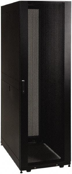 Tripp-Lite - 23.63" Overall Width x 42" Rack Height x 36" Overall Depth Data Cable Enclosure - 3,000 Lb Capacity, Black - Exact Industrial Supply