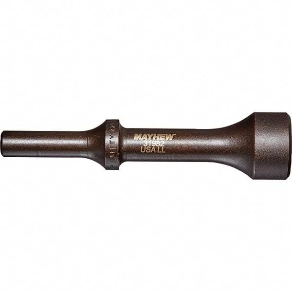 Mayhew - 1" Head Width, 4-1/4" OAL, Pneumatic Hammer - Round Drive, Round Shank, Steel - Exact Industrial Supply