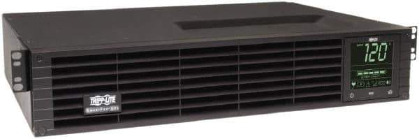 Tripp-Lite - 15 Amp, 1,000 VA, Tower & Rack Mount Line Interactive Backup Uninterruptible Power Supply - Backup 6.3 min with Full Load & 18 min with Half Load, 120 VAC Input & Output, 900 Watt Output, 1 Phases, 6 Outlets - Exact Industrial Supply