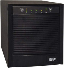 Tripp-Lite - 20 Amp, 3,000 VA, Tower Mount Line Interactive Backup Uninterruptible Power Supply - Backup 3-1/2 min with Full Load & 10 min with Half Load, 120 VAC Input & Output, 2,250 Watt Output, 1 Phases, 8 Outlets - Exact Industrial Supply