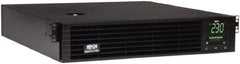Tripp-Lite - 20 Amp, 2,200 VA, Tower & Rack Mount Line Interactive Backup Uninterruptible Power Supply - Backup 4-1/2 min with Full Load & 12 min with Half Load, 230 Volt Input & Output, 1,920 Watt Output, 1 Phases, 6 Outlets - Exact Industrial Supply