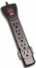 Tripp-Lite - 7 Outlets, 120 VAC15 Amps, 7' Cord, Power Outlet Strip - Floor, Keyhole Mount, 5-15 NEMA Configuration, 10.3" Strip - Exact Industrial Supply