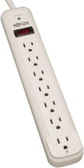 Tripp-Lite - 7 Outlets, 120 VAC15 Amps, 12' Cord, Power Outlet Strip - Floor, Keyhole Mount, 5-15 NEMA Configuration, 11.69" Strip - Exact Industrial Supply