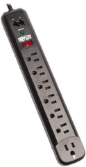 Tripp-Lite - 7 Outlets, 120 VAC15 Amps, 6' Cord, Power Outlet Strip - Floor, Keyhole Mount, 5-15 NEMA Configuration, 12.51" Strip - Exact Industrial Supply