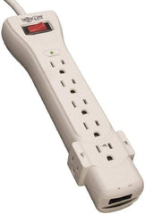 Tripp-Lite - 7 Outlets, 120 VAC15 Amps, 6' Cord, Power Outlet Strip - Floor, Keyhole Mount, 5-15 NEMA Configuration, 10.3" Strip - Exact Industrial Supply