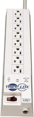 Tripp-Lite - 8 Outlets, 120 VAC15 Amps, 8' Cord, Power Outlet Strip - Floor, Keyhole Mount, 5-15 NEMA Configuration, 1-3/4" Strip - Exact Industrial Supply