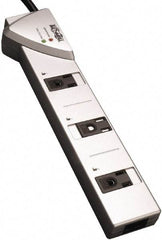 Tripp-Lite - 7 Outlets, 120 VAC15 Amps, 7' Cord, Power Outlet Strip - Floor, Keyhole Mount, 5-15 NEMA Configuration, 10.91" Strip - Exact Industrial Supply