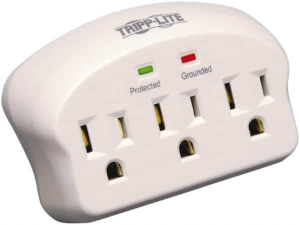 Tripp-Lite - 3 Outlets, 120 VAC15 Amps, Power Outlet Strip - Floor, Keyhole Mount, 5-15 NEMA Configuration, 2.1" Strip - Exact Industrial Supply