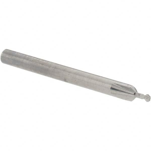 Accupro - 5/64° 5/64" Cut Diam, 0.039" Cut Width, 1/8" Shank, Solid Carbide Double-Angle Cutter - Exact Industrial Supply