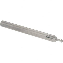 Accupro - 5/64° 5/64" Cut Diam, 0.039" Cut Width, 1/8" Shank, Solid Carbide Double-Angle Cutter - Exact Industrial Supply