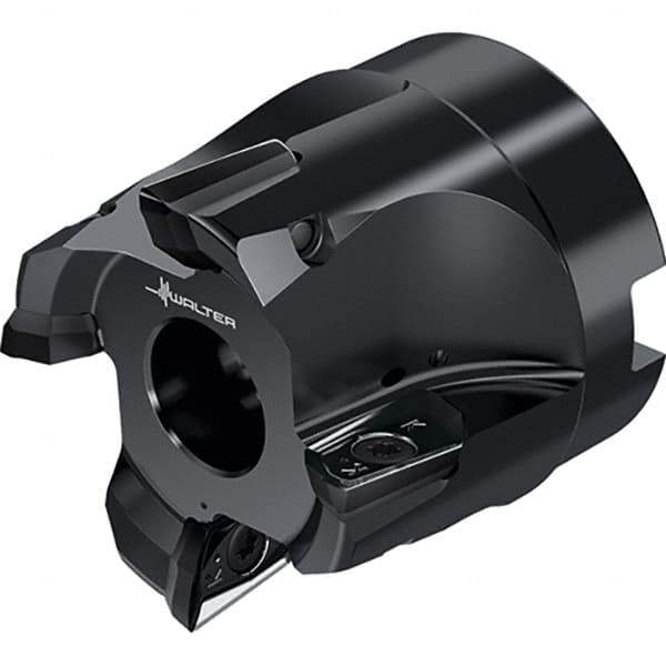 Walter - 5 Inserts, 76.2mm Cut Diam, 25.4mm Arbor Diam, Indexable Square-Shoulder Face Mill - 0° Lead Angle, 50.8mm High, Through Coolant, Series M2131-UB1 - Exact Industrial Supply