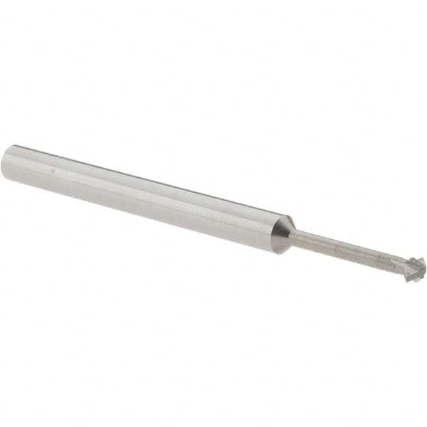 Accupro - 5/32° 5/32" Cut Diam, 0.078" Cut Width, 3/16" Shank, Solid Carbide Double-Angle Cutter - Exact Industrial Supply