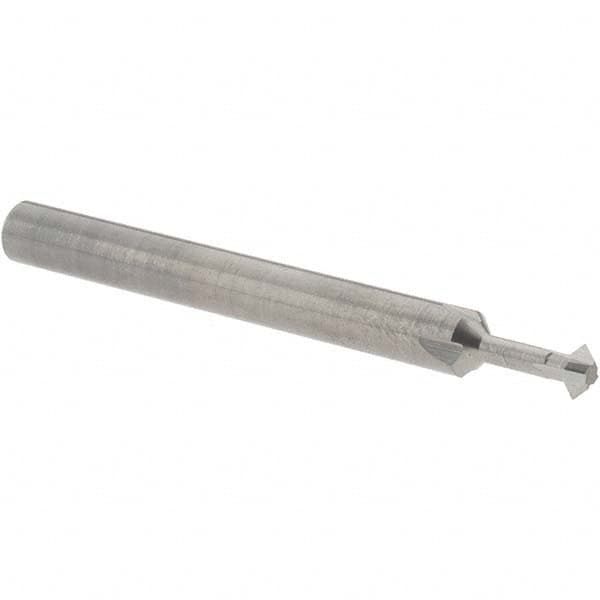 Accupro - 5/32° 5/32" Cut Diam, 0.078" Cut Width, 3/16" Shank, Solid Carbide Double-Angle Cutter - Exact Industrial Supply