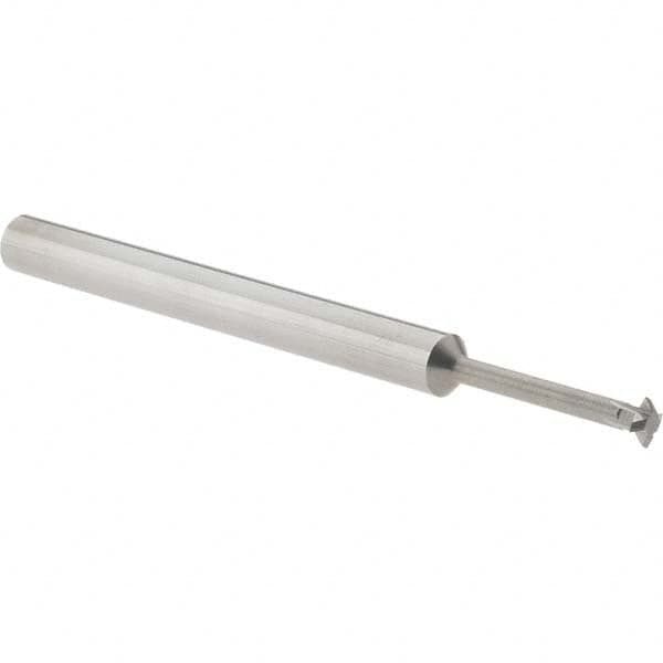 Accupro - 5/32° 5/32" Cut Diam, 0.045" Cut Width, 3/16" Shank, Solid Carbide Double-Angle Cutter - Exact Industrial Supply