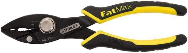 Stanley - 8-1/2" OAL, 1-7/16" Jaw Length, Slip Joint Pliers - 3 Positions, Combination (Serrated/Smooth) Jaw, Slip Joint Head, 3 Opening Positions - Exact Industrial Supply