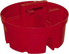 Bucket Boss - Red Plastic Bucket Organizer - 10" Diam x 6" High - Exact Industrial Supply