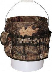Bucket Boss - 20 Pocket General Purpose Holster - Polyester, Camouflage, 11" Wide x 11" High - Exact Industrial Supply
