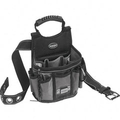Bucket Boss - 13 Pocket General Purpose Holster - Ballistic Polyester, Black & Gray - Exact Industrial Supply