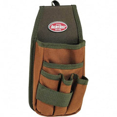 Bucket Boss - 5 Pocket General Purpose Holster - Polyester, Brown & Green - Exact Industrial Supply