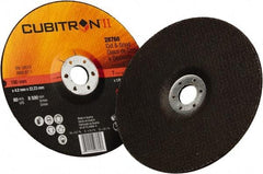 3M - 36 Grit, 7" Wheel Diam, 1/8" Wheel Thickness, 7/8" Arbor Hole, Type 27 Depressed Center Wheel - Ceramic, 8,500 Max RPM - Exact Industrial Supply
