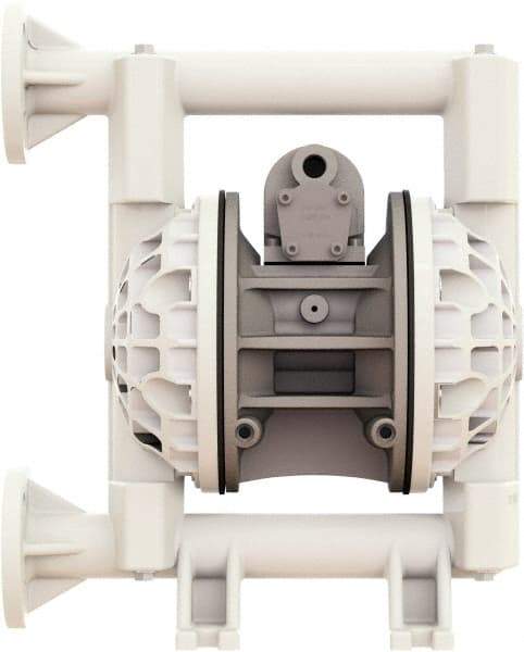 Versa-Matic - 1" NPT, Air Operated Diaphragm Pump - PTFE Diaphragm, Polypropylene Housing - Exact Industrial Supply