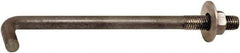 Import - 1-8, 36" OAL Bent Anchor Bolt - Grade 2 Steel - Exact Industrial Supply