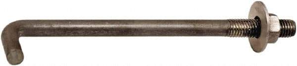 Value Collection - 5/8-11, 6" OAL Bent Anchor Bolt - Grade 2 Steel - Exact Industrial Supply