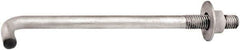 Import - 1/2-13, 12" OAL Bent Anchor Bolt - Grade 2 Steel - Exact Industrial Supply