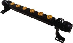 Transair - 1-1/2" ID, Plastic 6 Port 40mm Push-to-Connect Air Hose Manifold - 232 Max psi, 20-11/16" Long - Exact Industrial Supply