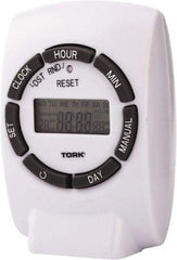 TORK nsi - 7 Day Indoor Digital Electrical Timer - 20 On/Off, 125 VAC, 1,875 Watts, 20 Modes - Exact Industrial Supply