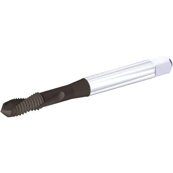 Kennametal - M8x1.25 Metric Coarse, 3 Flute, TiN/CrC/C Finish, Vanadium High Speed Steel Spiral Point Tap - Plug Chamfer, Right Hand Thread, 90mm OAL, 0.59" Thread Length, 8.08mm Shank Diam, 6H Class of Fit, Series T672 - Exact Industrial Supply