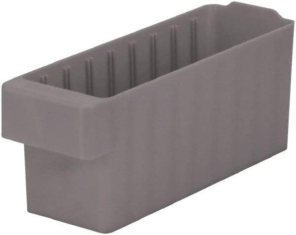 Akro-Mils - 15 Lb. Load Capacity, 11-5/8" Deep, Gray Polymer Drawer Bin - 4-5/8" High x 3-3/4" Wide x 11-5/8" Long - Exact Industrial Supply
