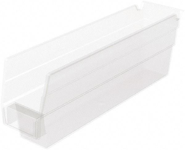 Akro-Mils - 54 Lb. Load Capacity, 11-5/8" Deep, Clear Hopper Shelf Bin - 4" High x 2-3/4" Wide x 11-5/8" Long - Exact Industrial Supply