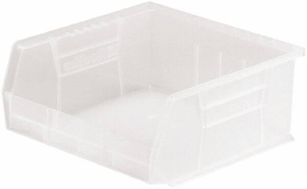 Akro-Mils - 50 Lb. Load Capacity, 10-7/8" Deep, Clear Polymer Hopper Stacking Bin - 5" High x 11" Wide x 10-7/8" Long - Exact Industrial Supply