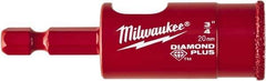 Milwaukee Tool - 3/4" Diam, 1-1/2" Cutting Depth, Hole Saw - Diamond Grit Saw, Continuous Edge - Exact Industrial Supply