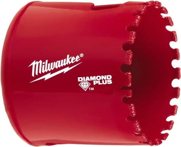 Milwaukee Tool - 2" Diam, 1-1/2" Cutting Depth, Hole Saw - Diamond Grit Saw, Continuous Edge - Exact Industrial Supply